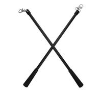 DOITOOL 2 Piezas Varilla para Cortinas de 12 Pulgadas con Ganchos de Fibra de Vidrio Negra, Alta Durabilidad y Soporte Seguro para Ventanas en Dormitorio y Hogar