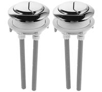 DOITOOL 2 pulsadores de Doble Descarga para Inodoro, manija de Repuesto para Tapa de Tanque de 48 × 57 mm, Piezas de reparación para inodoros domésticos.