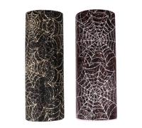 DOITOOL 2 Rollos Tul de Red de Telaraña para Halloween de Poliéster, Diseño Creativo y Delicado, Fácil de Plegar para Adornos y Decoraciones para Vehículos y Flores