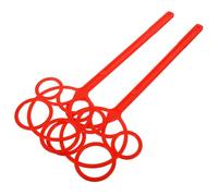 DOITOOL 2 Sacudidores Manuales para Limpieza de Polvo en Colchas y Edredones Tamaño Pequeño 55 CM Color Rojo Plumero Estático Reutilizable para Eliminar Polvo y Mantener Telas