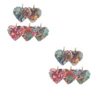 DOITOOL 2 Series Colgante De Corazón Encantos De Corazón De Bricolaje Encantos Para Joyería Hechizas Amuletos Para Hacer Joyas Colgantes De Joyas Jade 5 Piezas*2