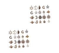 DOITOOL 2 Series Colgantes Vintage De Espacio Aleación Diy Para Manualidades De Joyas Accesorios Para Pulseras Y Collares Bronce 40 Piezas X 2
