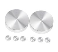 DOITOOL 2 Series Pastel Redondo De Aluminio Macizo. Barra Plana De Aluminio Lingote De Aluminio Plato De Aluminio Mesa De Aluminio Hardware Aleación De Aluminio Silver 4 Piezas*2