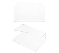 DOITOOL 2 Soportes para Cartas Organizador de Correo de Escritorio Acrílico Transparente 2 Piezas Expositor de Sobres y Postales para Oficina y Hogar