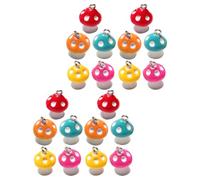 DOITOOL 20 Colgantes de Resina en Forma de Seta Miniatura Alfiler para DIY Joyería Pulseras y Collares Materiales para Hacer Pendientes y Amuletos Artesanales Colores Mixtos 20 Piezas