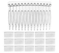 DOITOOL 20 Peines Transparentes de Plástico para Cabello 14 Dientes Accesorios para Boda y Fiesta Peine para Mujer y Niña Adecuado para Peinados Velo y Eventos Obsequios