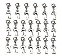 DOITOOL 20 Piezas 7 Pendientes de hebilla de langosta a granel plata joyería de pinza de langosta broche de joyería de langosta retro colgante brazalete joyeria earloop