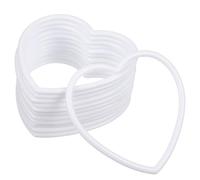 DOITOOL 20 Piezas Aros Forma de Corazón para Atrapasueños Material Acrílico Suave y Resistente para Manualidades DIY Anillos para Decoración y Creación Artesanal