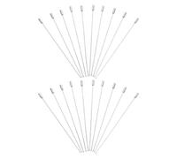 DOITOOL 20 Piezas Broche de Joyería de Metal Alfiler de Solapa con Tope, Cobre, Plata, Resistente Decoloración, para Sombreros y Joyería Artesanal, Estilo Elegante y Refinado