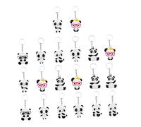DOITOOL 20 piezas Llavero Panda Decorativo PVC Colgantes Adorables para Mochilas Bolsos y Llaves Accesorios Duraderos y Resistentes al Desgaste Regalo Original para Amigos y Familia