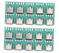 DOITOOL 20 Piezas Placa de Conector Hembra USB C 3.1 PCB Estable para Transmisión de Datos Fiable y Aleación de Zinc Adecuado para Cables y Dispositivos Electrónicos