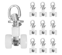 DOITOOL 20 Piezas Rodillos de Carril para Cortinas con Doble Rueda Portadores Silenciosos de Aleación para Rieles Rectos y Curvos Fácil Instalación para Ventanas Dormitorios y Oficinas