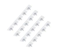 DOITOOL 20 piezas Soportes Adhesivos para Estantes Clips de Transparentes para Armarios y Divisores de Estantes Soporte sin Taladro Fácil de Instalar Resistentes y Reutilizables para
