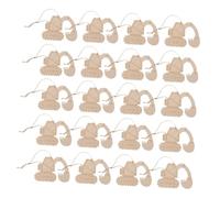 DOITOOL 20 Piezas Unfinished Wood Excavator Cutouts Wooden Vehicle Slices With Holes And Ropes For DIY Crafts Painting Party Decorations Blank Wood Pieces For Creative Projects
