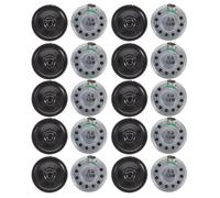 DOITOOL 20 Unidades Altavoz Redondo Ultrafino de 30mm, 8 Ω y 0,5 W para | Cableado Integrado, Mecanismo Magnético Interno, Aleación de Hierro y Plástico, Proyectos DIY y Sistemas Domésticos