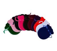 DOITOOL 20piezas Bolsas de Joyería Forma de Calabaza Franela Cordón para Almacenamiento de Joyas Dulces y Pequeños Juguetes Colores Surtidos Color Aleatorio