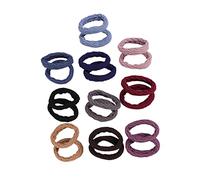DOITOOL 20piezas Coleteros De Color Sólido Para Mujer Gomas Elásticas Para Coletas Accesorios Para Cabello Con Caja De Almacenamiento Patrón Ondulado