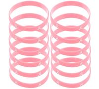 DOITOOL 20piezas Silicone Wristbands For Breast Cancer Awareness Fashion Bracelets With Hope Strength Message