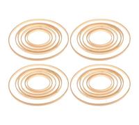 DOITOOL 24 Aros de Bambú para Manualidades Anillos para Atrapasueños y Tamaños Variados 10-26 CM de 24 Piezas para Decoración de Pared y Proyectos de Macramé