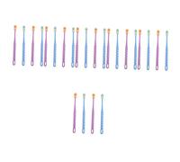 DOITOOL 24 Cepillos De Dientes De Meses Para Niños Cerdas Frágiles Varios Colores Dientes Suaves Grado Infantil Silicona Dental Entrenamiento De Hilo Dental Para Niños Herramienta