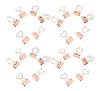 DOITOOL 24 Piezas Clips de Papel Decorativos Rosa Dorado con Diseño de Gato Flor de Cerezo y Cactus Sujetadores Metálicos para Archivos Oficina y Exhibición Artística