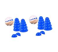 DOITOOL 24 Piezas De Copas Para El Cuerpo Ventosas Masaje Vacío Masaje Facial Herramientas Azules De Silicona