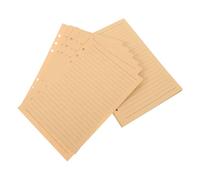DOITOOL 240 hojas Papel Recarga Cuadernos de Anillas Rayadas Papel Kraft Marrón Vintage Recambiable para Planificadores y Agenda Portátil