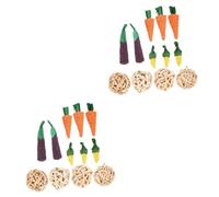 DOITOOL 24piezas Juguete para Masticar para Hámster y Conejos para Molar y Jugar Accesorios para Mascotas Reduce El Aburrimiento y Mejora La Salud De Tu