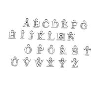 DOITOOL 26piezas Colgante Del Alfabeto De Aleación Exquisito Colgante Decorativo Letras Inglesas Accesorio Para Pulsera Para Diy y Manualidades