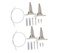 DOITOOL 2juegos Anclajes Ajustables Para Muebles De Tirantes Metálicos Para Fijar Estanterías y Armarios Protección Segura Infantil Contra Vuelcos