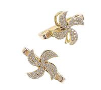 DOITOOL 2piezas Adorno De Molino De Viento Para Correa De Reloj Correas De Aleación De Zinc Doradas Decorativo y Resistente