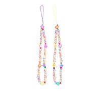 DOITOOL 2piezas Cordones De Arcilla Polimérica Para Teléfono Llaveros Elegantes Cadenas Estrellas