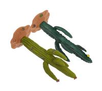 DOITOOL 2piezas Decoración Cactus Simulación Suculentas Artificiales Plantas Paisajismo Tortuga Gecko Dragón Barbudo