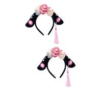 DOITOOL 2piezas Diadema Dinastía Qing Para Mujer Accesorios De Cosplay Vintage Diadema Infantil De Para Disfraces Adorno Cabello Elegante y Sofisticado