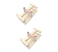 DOITOOL 2piezas Juguete Creativo para Periquitos y Hámsters Tabla De De Madera para Mascotas Atracción y Diversión Color Aleatorio