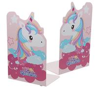 DOITOOL 2Piezas Sujetalibros de Metal con Diseño de Unicornio para Soporte Decorativo y Multi-Funcional Organizador de Libros Resistente y Duradero para Estanterías y Decoración Infantil