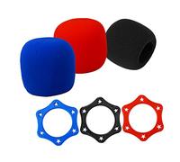 DOITOOL 3 Anillos Hexagonales Antivuelco para Micrófono 3 Almohadillas de Espuma Protector Antiviento Color Aleatorio Protección para Micrófonos Estándar