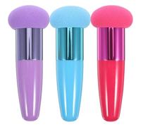 DOITOOL 3 brochas de maquillaje, esponja de maquillaje, esponja para base de maquillaje, esponjas de maquillaje para mezclar, cepillo de maquillaje, pincel de sombra de ojos, cepillo para ajustar los
