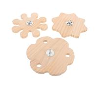 DOITOOL 3 Piezas Accesorios para Jaula de Chinchilla Juguete Giratorio de Madera para Morder Interactivo para Hámster Conejo Loro con Rodamiento para Rotación