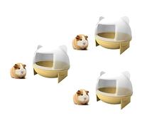DOITOOL 3 Piezas Arena de baño para hámster pequeños contenedores escondite de cobayas decoración bañera baño de hámster baño Chinchilla Mascota Decorar salvadera Animales pequeños Tina
