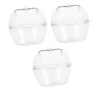 DOITOOL 3 Piezas baño de hámster Ducha bañera baño de Animales pequeños Lavabo de baño Transparente para hámster Inodoro para Mascotas pequeñas tómate un baño envase Plato de Ducha Tina