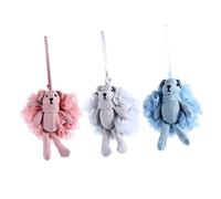 DOITOOL 3 Piezas bola de baño de dibujos animados depurador corporal exfoliante de lufa puf de baño de malla esponja bañera bola de espuma bola de ducha de dibujos animados lindo tina niño