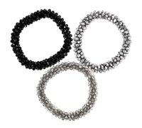 DOITOOL 3 Piezas Coletero Elegante de Cristal Sintético para Mujer Banda Elástica Resistente, Diseño Simple y Fresco Ocasión y Eventos Variados