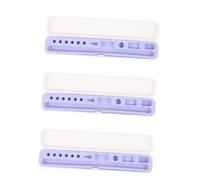 DOITOOL 3 Piezas Estuche Lápiz Óptico Lápiz Práctico Aguja Portalápices Capacitivo Soporte para Lápiz Cubierta De Lápiz Caso para Púrpura El Plastico Caja De Almacenaje Escritura