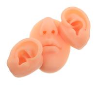 DOITOOL 3 Piezas Figura de Silicona Realista para Práctica de Piercings en Oreja, Nariz y Boca, Reutilizable y Ligero para Entrenamiento y Clínicas