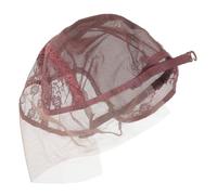 DOITOOL 3 Piezas Gorro de malla frontal de encaje para pelucas ajustables peluca lace front tejer red para el cabello sombrerería gorra de malla Perder casquillo de la peluca