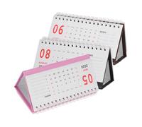 DOITOOL 3 piezas Mini Calendario de Escritorio Planificador Mensual Minimalista con Encuadernación Accesorio Compacto para Oficina y Estudio Diseño Estético y Funcional