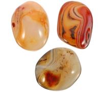 DOITOOL 3 Piezas Piedra de Ágata Natural Sardónice Irregular Propiedades Curativas para Meditaciones y Decoración en Terrarios, Adecuado para Visualización y Conciencia Color Aleatorio