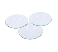 DOITOOL 3 Piezas Plato Calentador de Cera de Vidrio Transparente Redondo Resistente al Calor para Difusor de Aceite Esencial y Quemador de Fragancia Fácil de Limpiar y Reemplazar