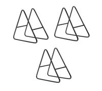 DOITOOL 3 Piezas Soporte de Posavasos de Hierro Multifuncional para Escritorio Organizador de Bandejas y Coasters Decoración para Cocina y Hogar Color Negro Triangular